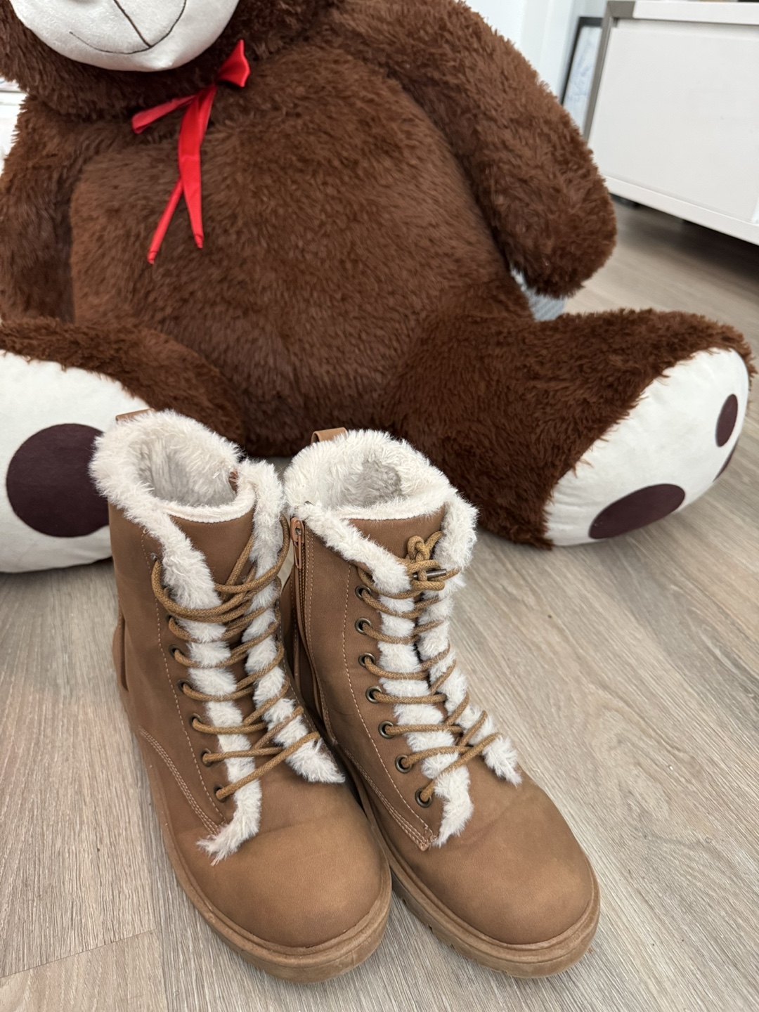 Girls Brown Winter Boots with Fur Lining size 36 - photo 2