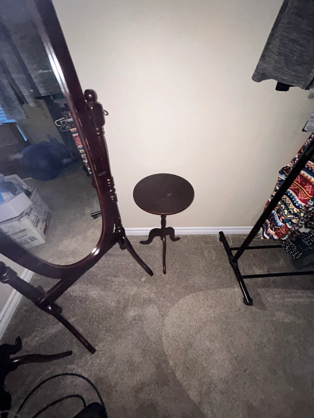 Wooden Mirror and Accent Table Set - photo 4