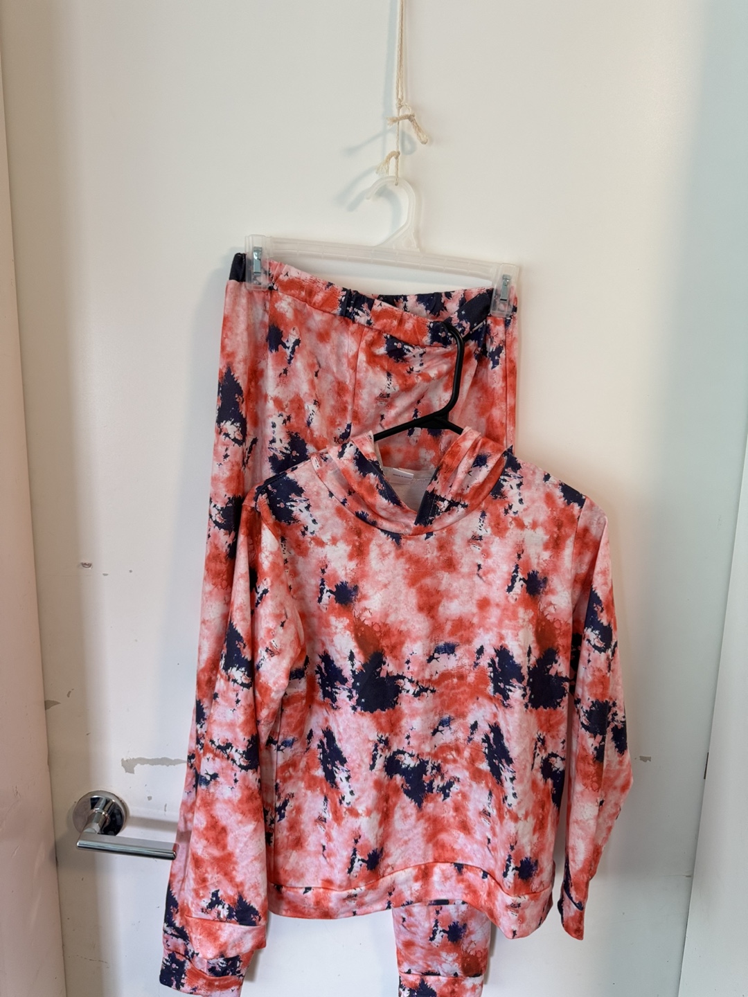 Pink Tie-Dye Hoodie and Pants Set - photo 5
