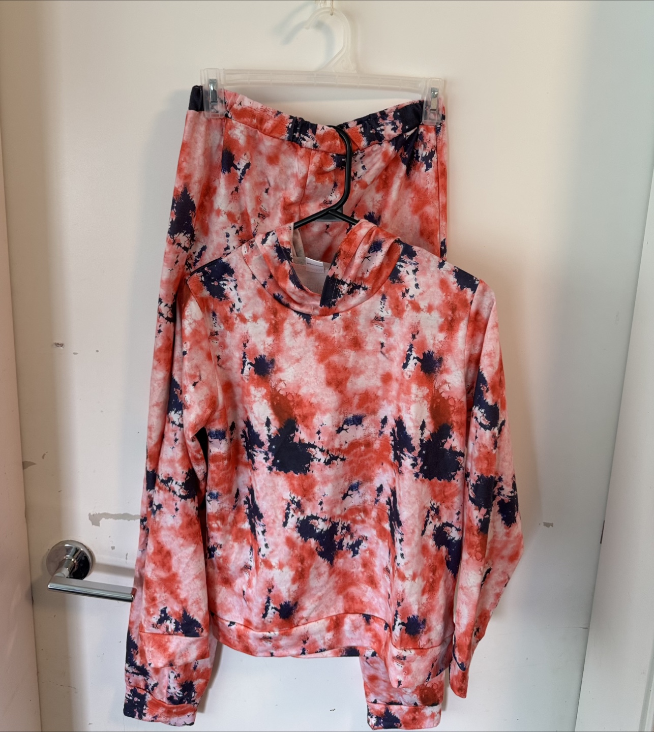 Pink Tie-Dye Hoodie and Pants Set - photo 4