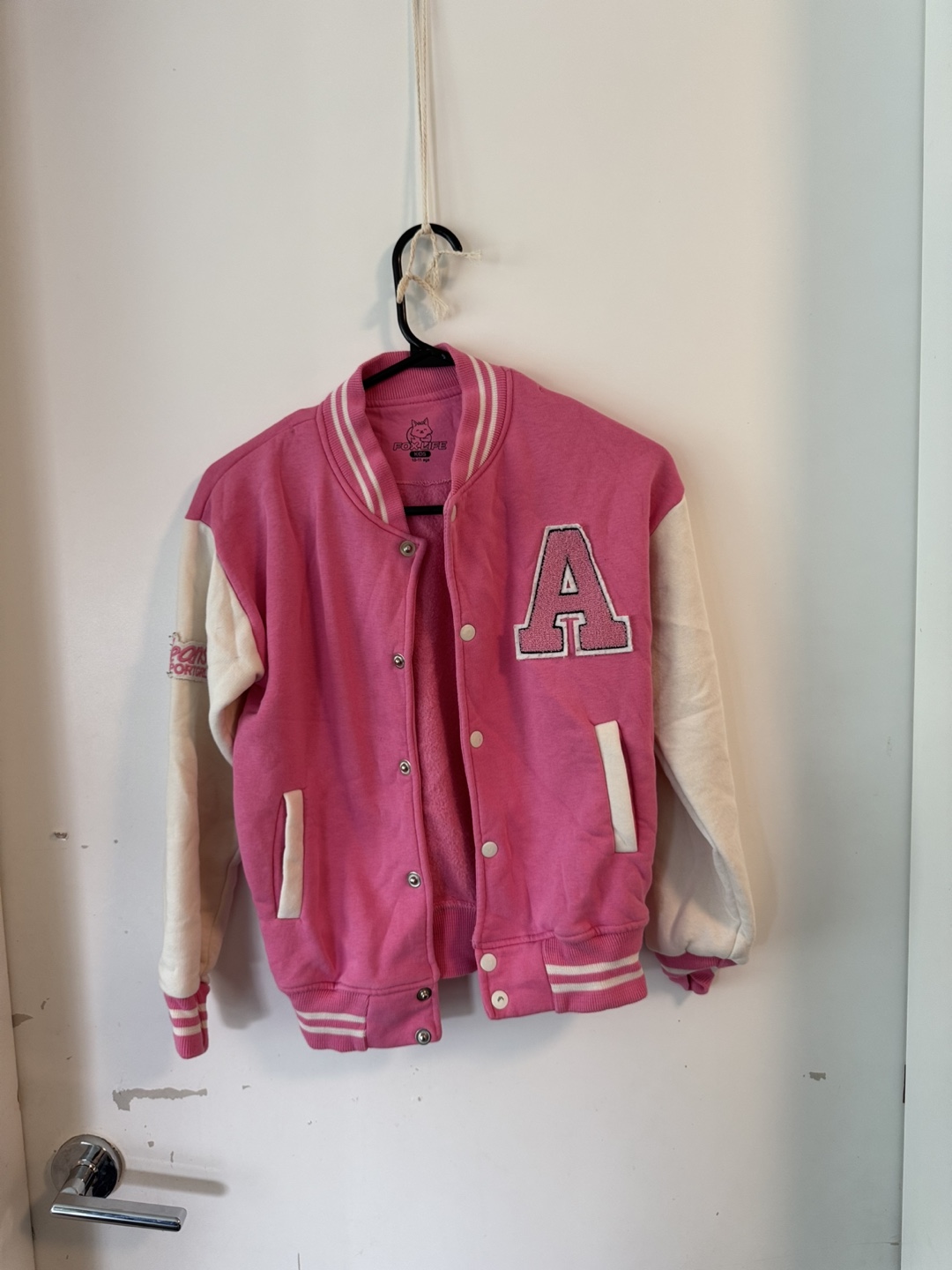 Pink & Cream "A" Letterman Jacket - photo 2