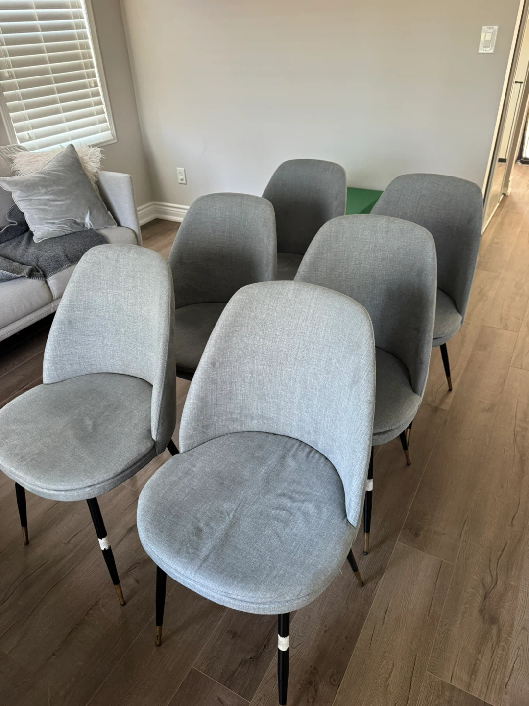 Set of 6 Grey Dining Chairs - photo 2