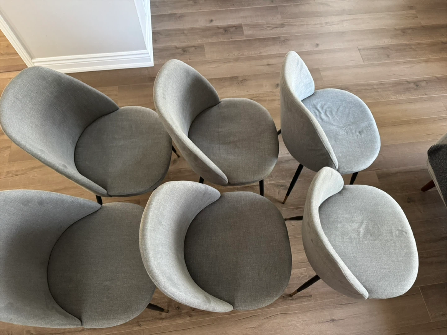 Set of 6 Grey Dining Chairs - photo 3