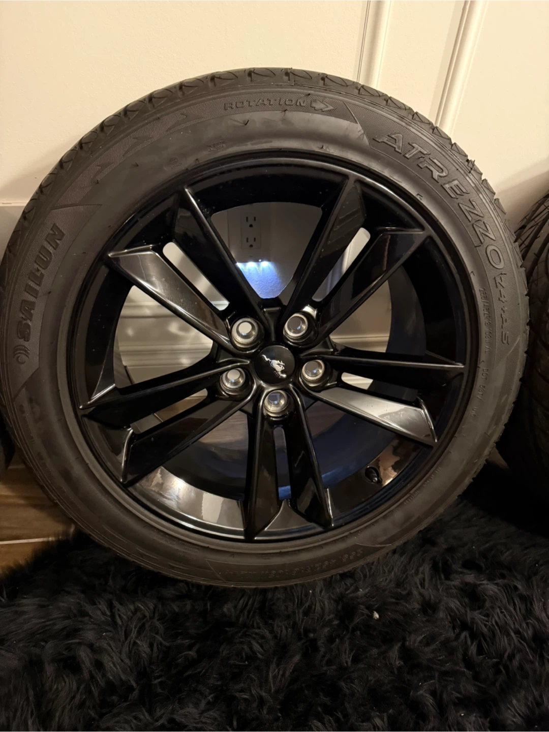 Black Ford Mustang Wheels and Tires Set - photo 2