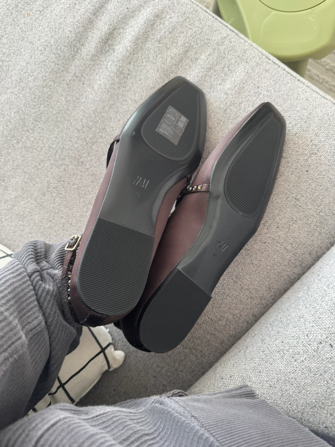 H&M Brown Ballerina Flats with Studded Straps - photo 3