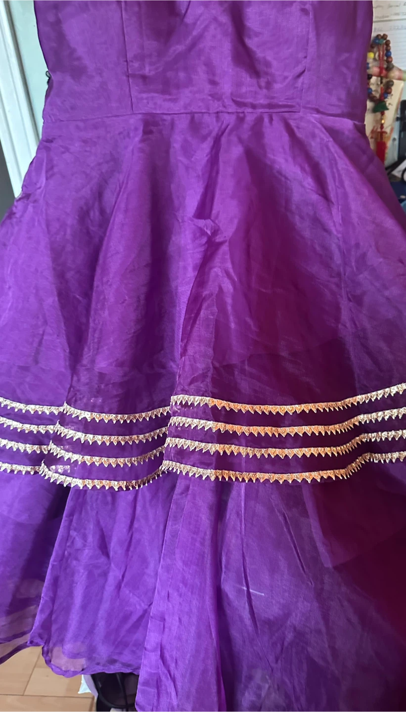 Purple Dress with Gold Trim - photo 2