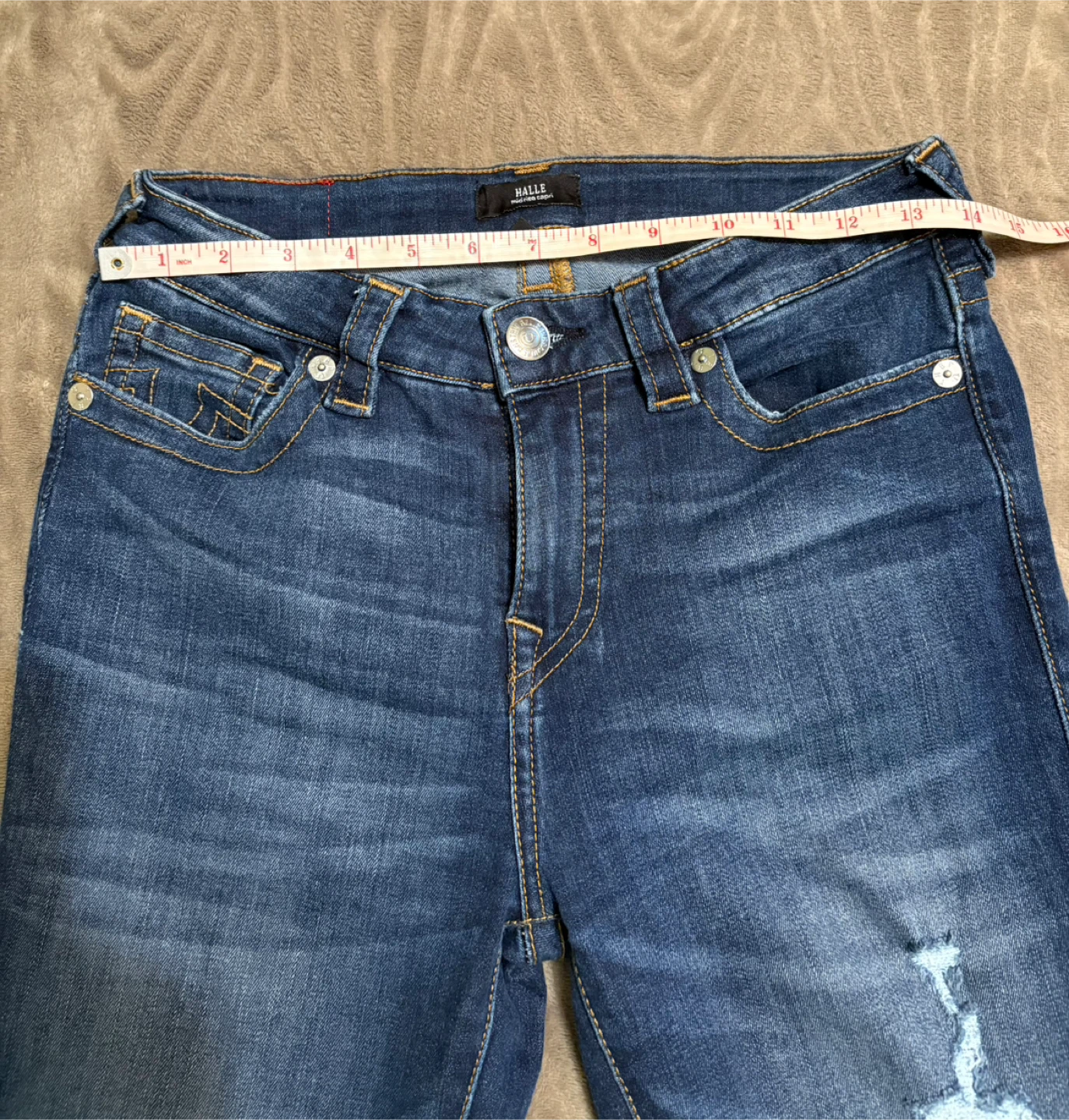 True Religion Halle Mid Rise Capri Jeans Size 28 - photo 4