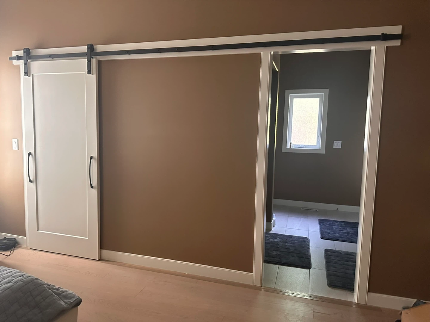 White Barn Door with Black Hardware - photo 2