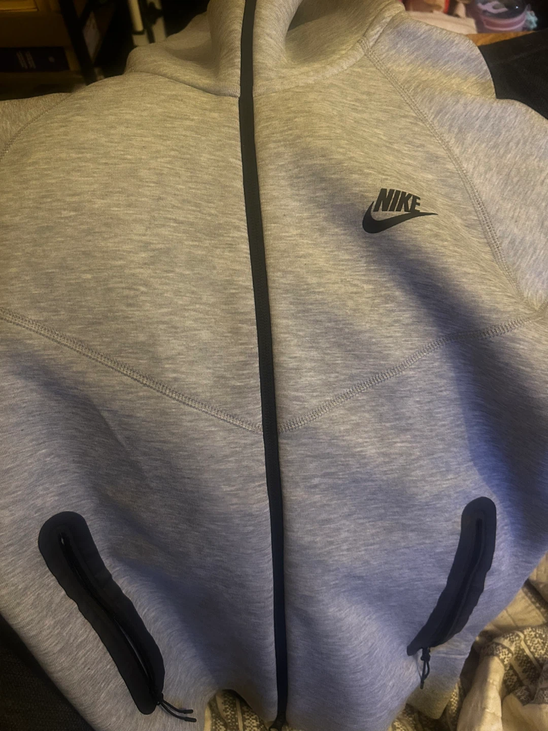 Nike Tech Fleece Full-Zip Hoodie Gray XS