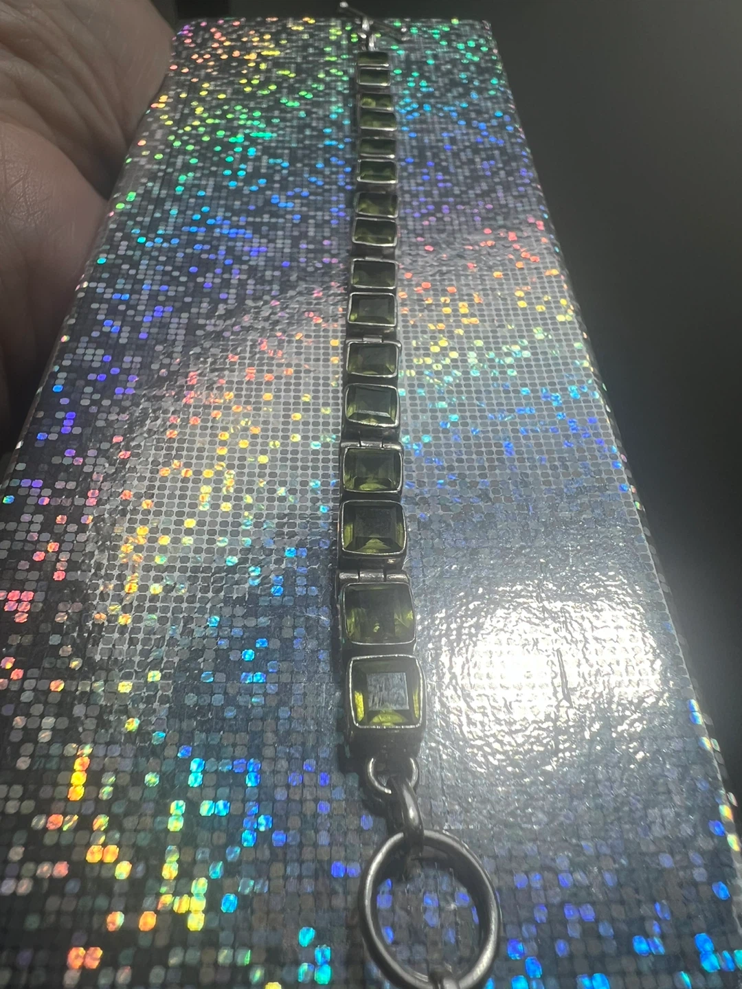 Sterling Silver Peridot Tennis Bracelet