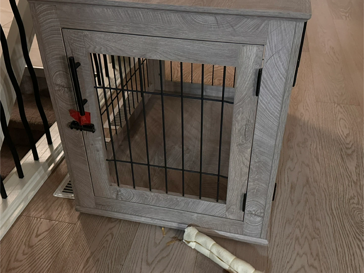 Wooden Dog Crate End Table - photo 3