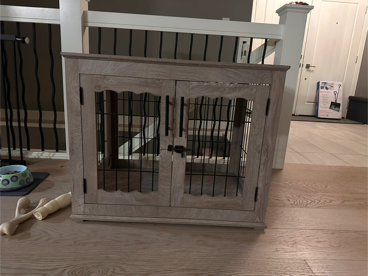 Wooden Dog Crate End Table - photo 4