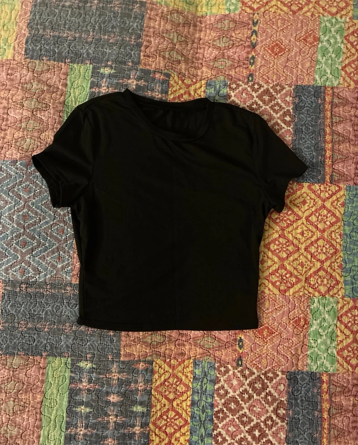 Black Crop Top T-Shirt