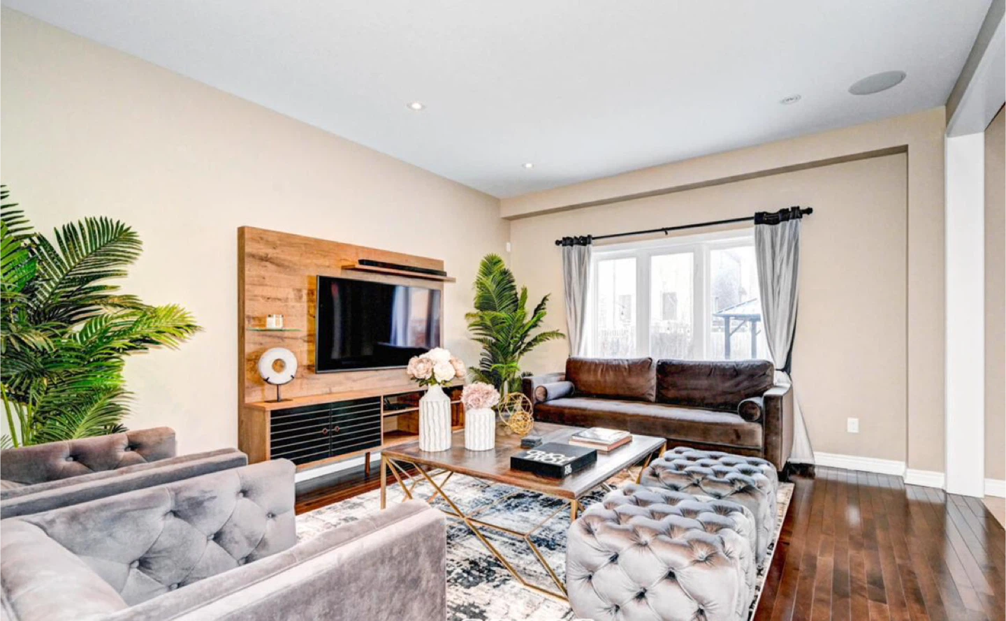 Move out sale : Sofa, Arm chairs, Ottoman, Curtain & Rods