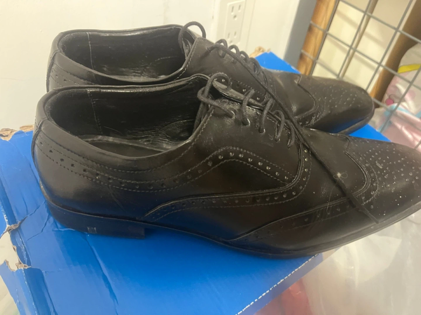 🥕 Black Wingtip Oxford Dress Shoes - photo 2