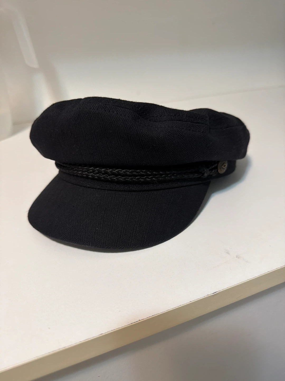 Brixton Black Cotton Fiddler Cap - Size XS