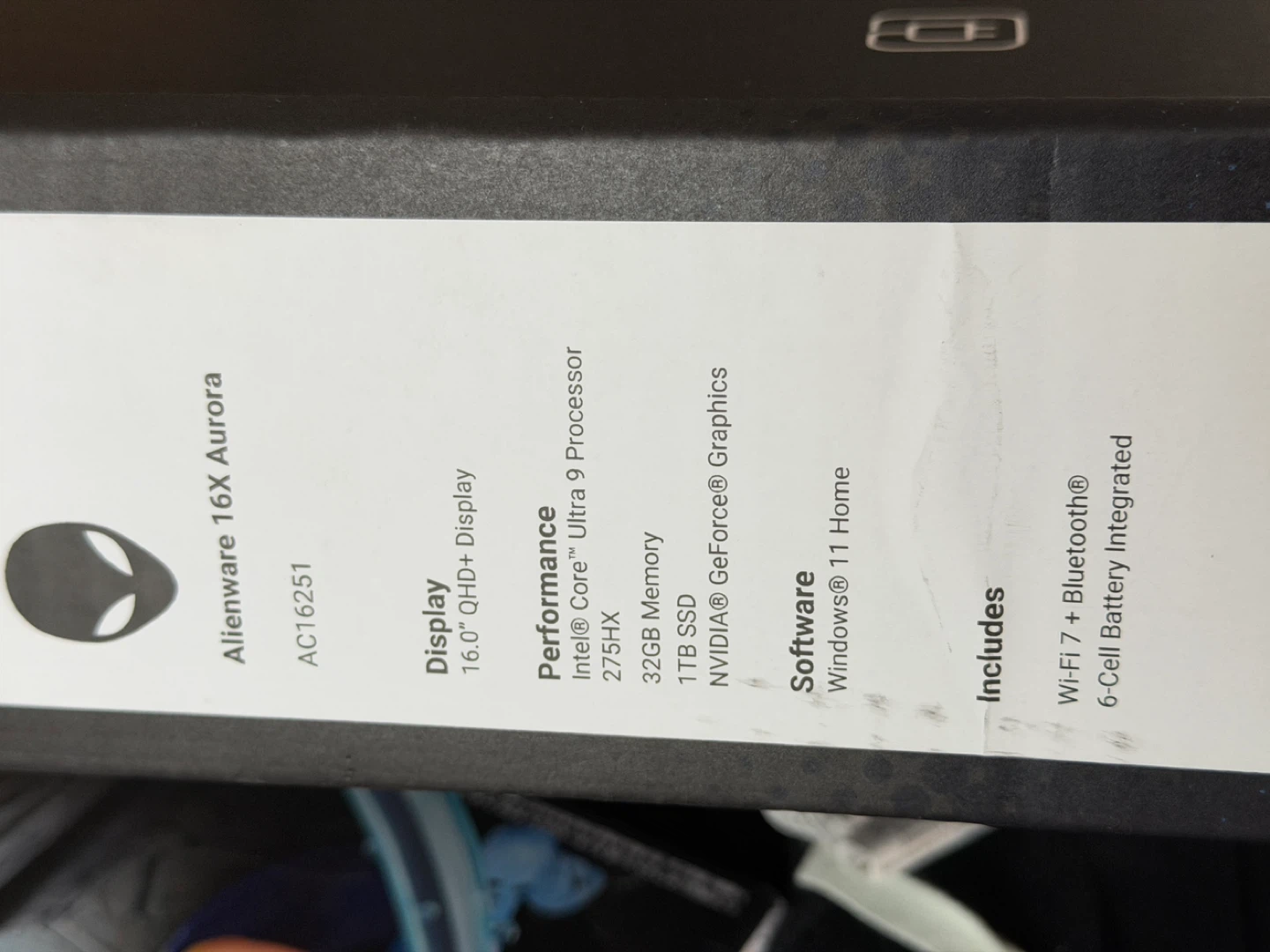 Alienware 16X Aurora Gaming Laptop