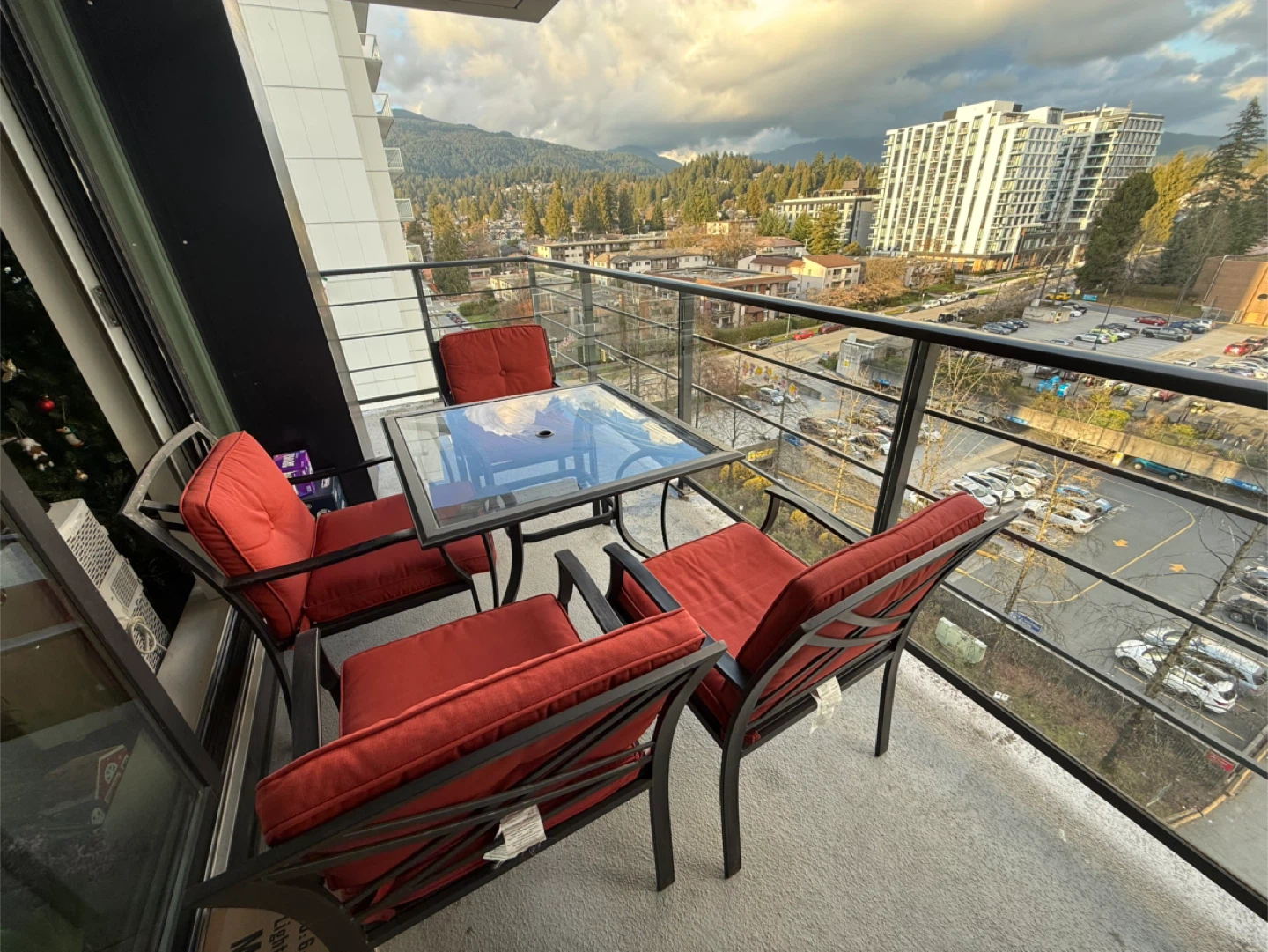 Glass Top Patio Table and 4 Chairs Set - photo 4