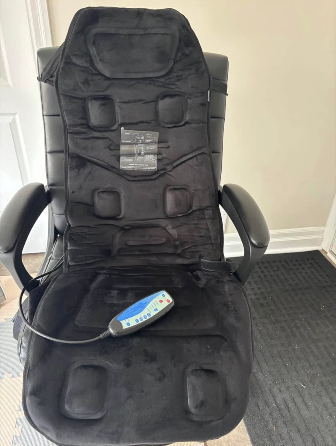 Black Massage Seat Cushion