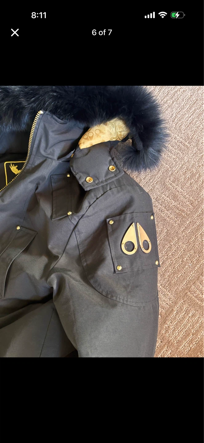 Moose Knuckles Black Parka Jacket