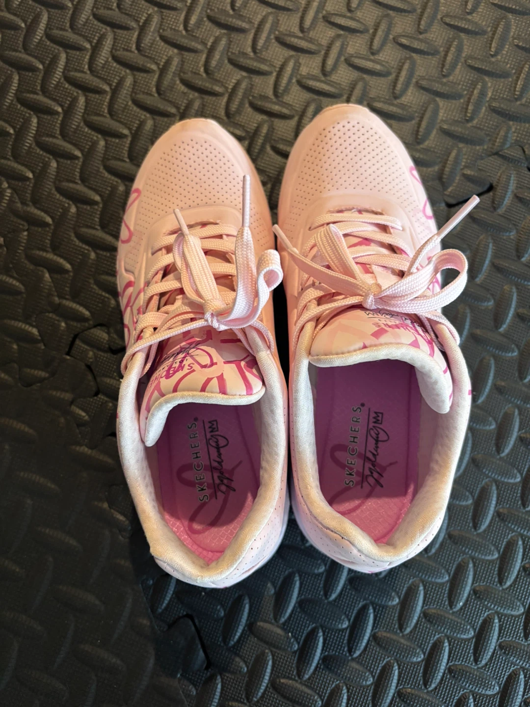 Skechers Pink Heart Print Sneakers - photo 2