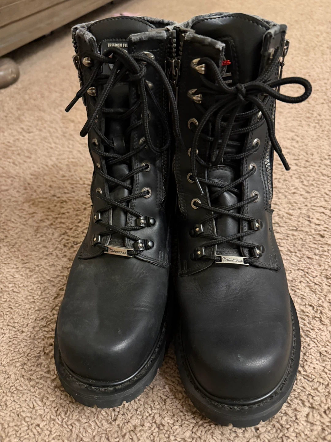 Milwaukee Performance Footwear Black Leather Motorcycle Boots - photo 4