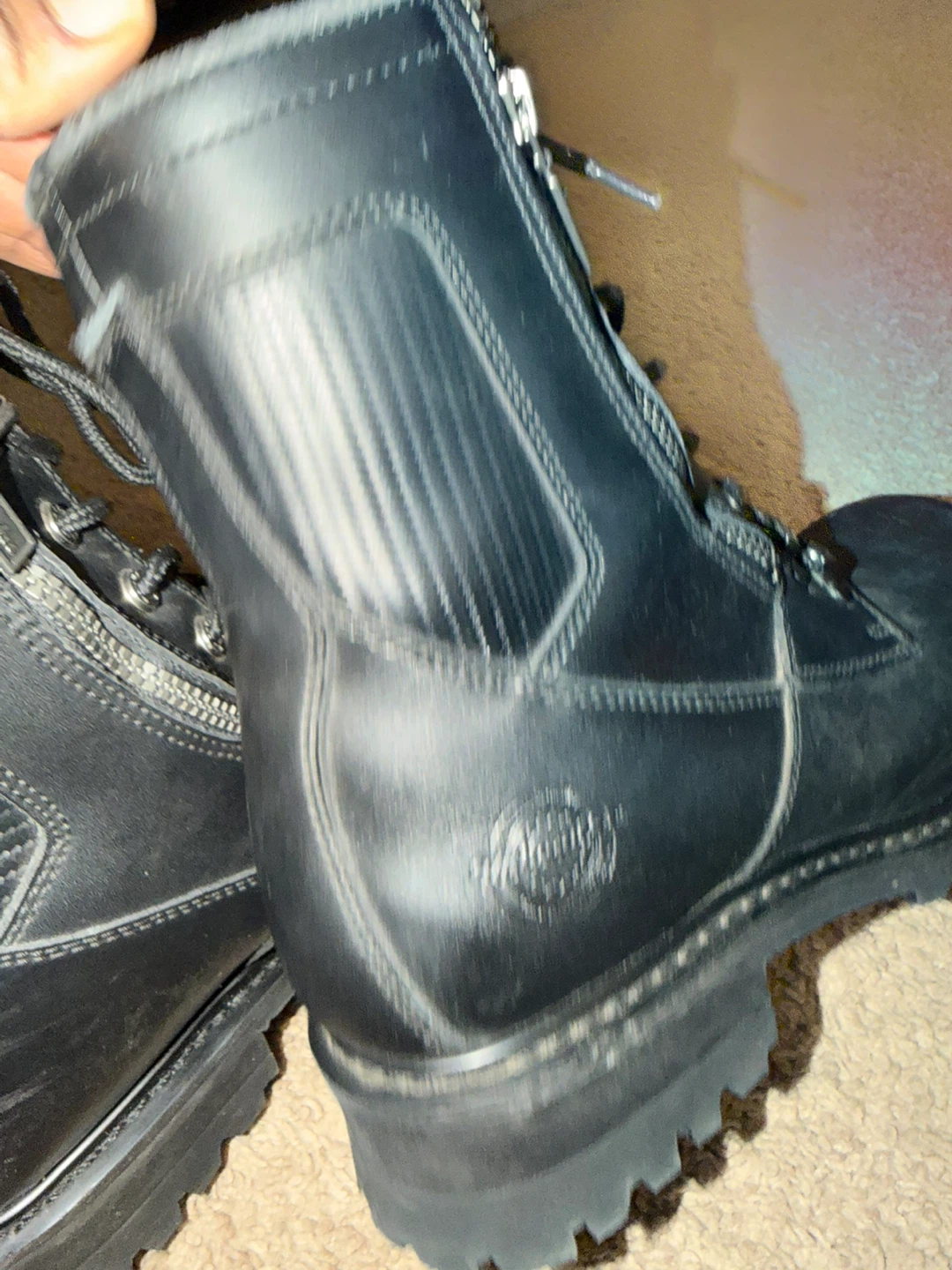 Milwaukee Performance Footwear Black Leather Motorcycle Boots