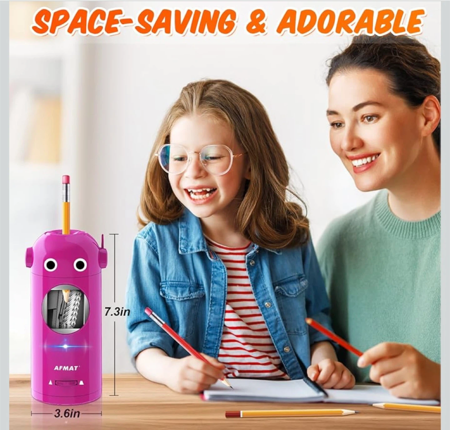 AFMAT Pink Robot Electric Pencil Sharpener - photo 4