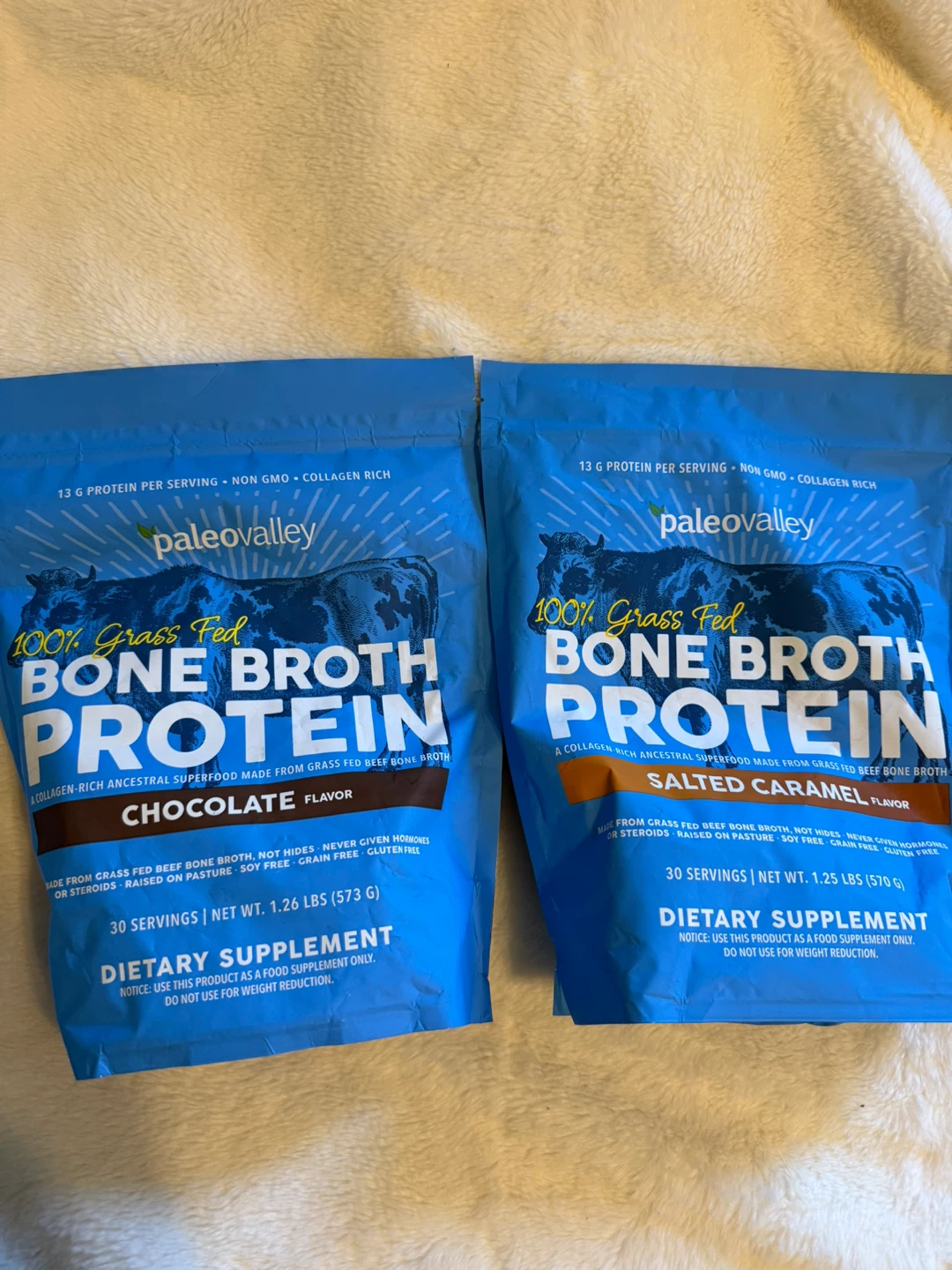 Paleovalley 100% Grass Fed Bone Broth Protein - Salted Caramel - photo 2