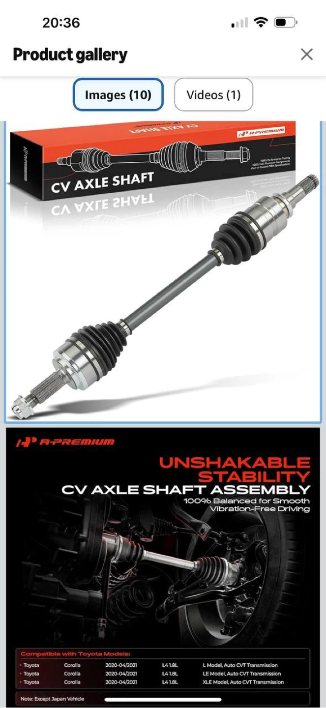 A-Premium CV Axle Shaft Front Left – Toyota Corolla 1.8L 2020 - photo 5