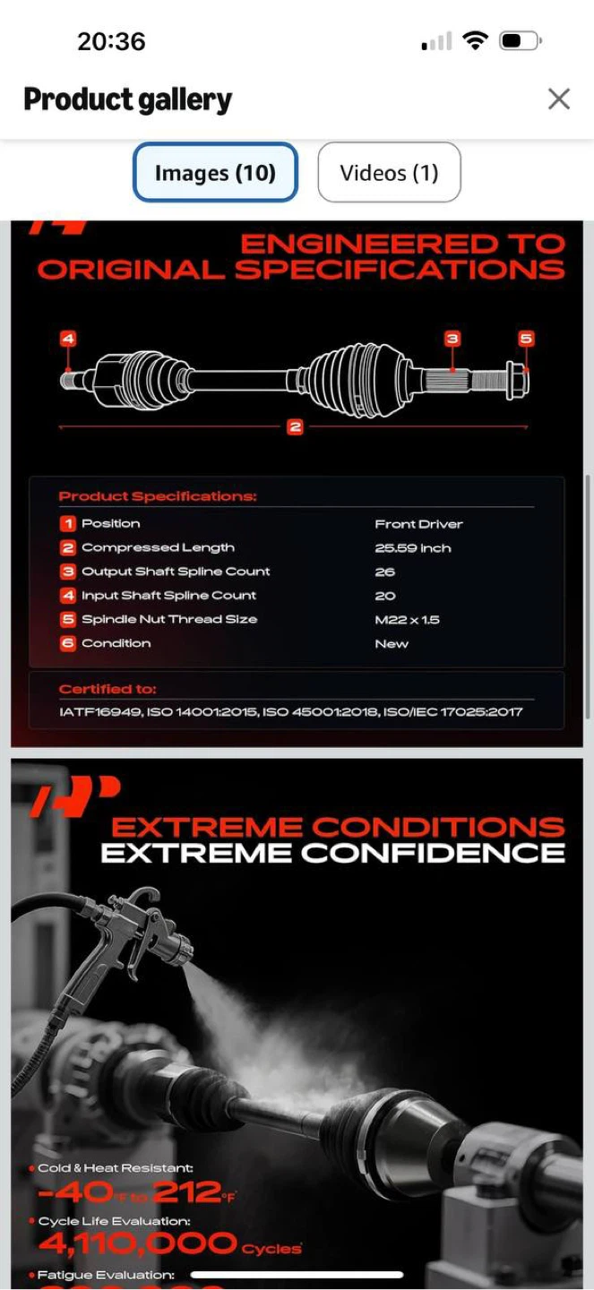 A-Premium CV Axle Shaft Front Left – Toyota Corolla 1.8L 2020 - photo 4