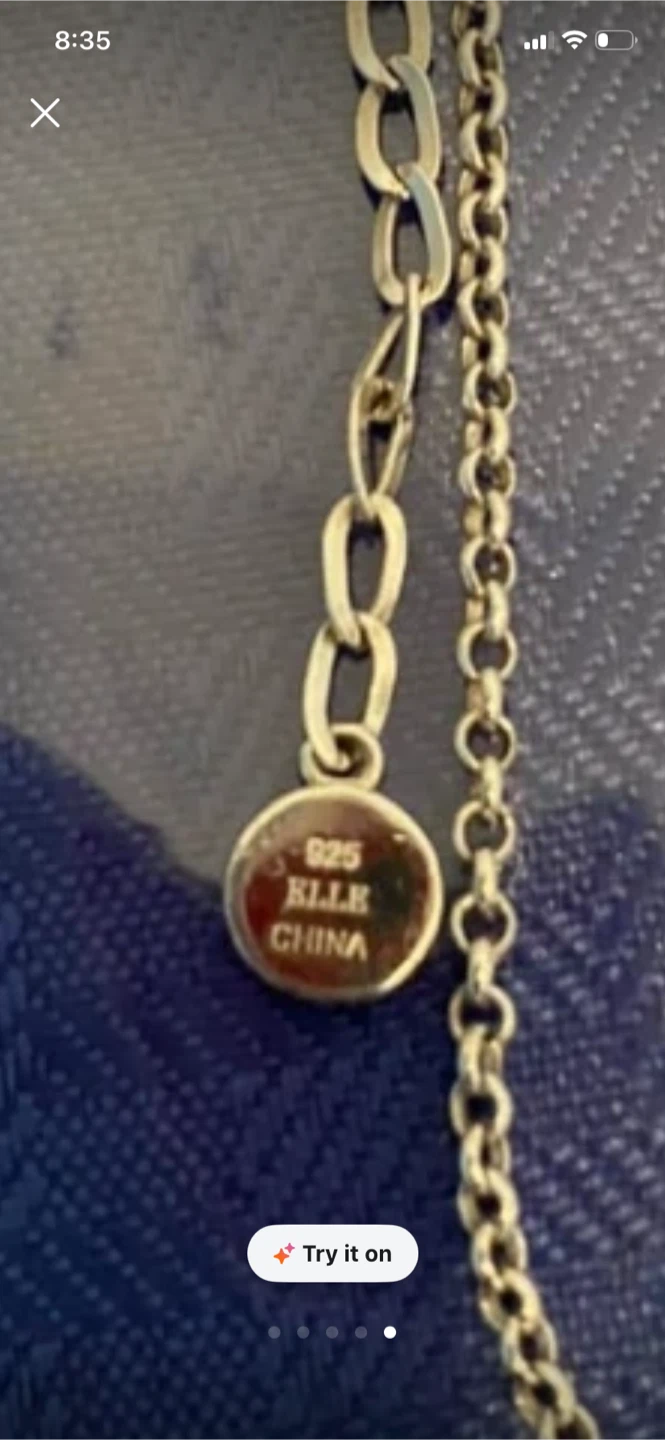 Sterling Silver 925 Pendant Necklace with Pink Stone by ELLE - photo 5