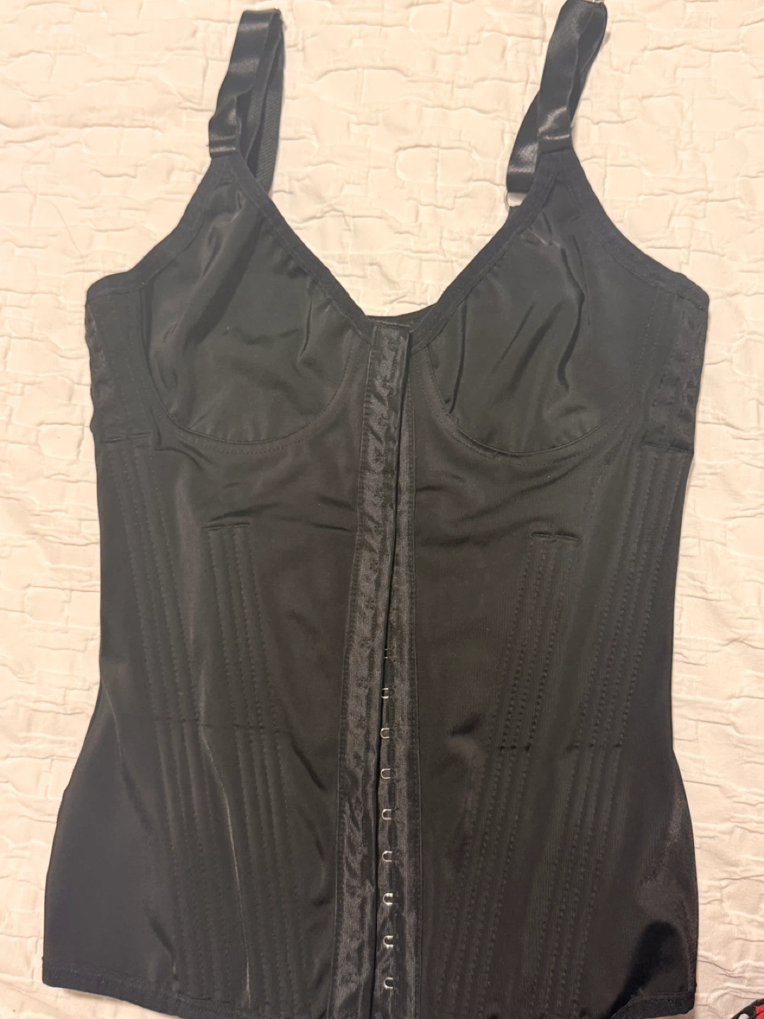 Black Corset with Hook and Eye Closure - photo 2
