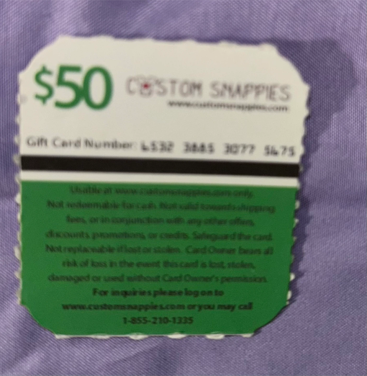$50 Custom Snappies Gift Card for Customizable Baby Bodysuits - photo 2