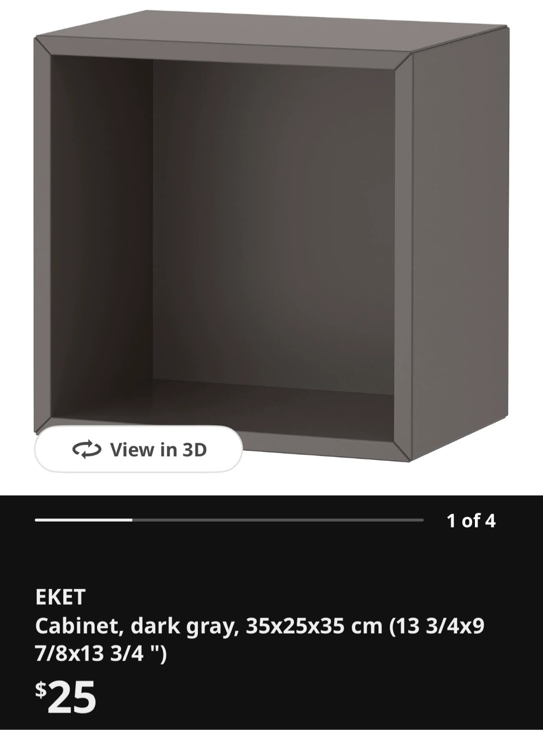 IKEA EKET Cabinet, Dark Gray - photo 2