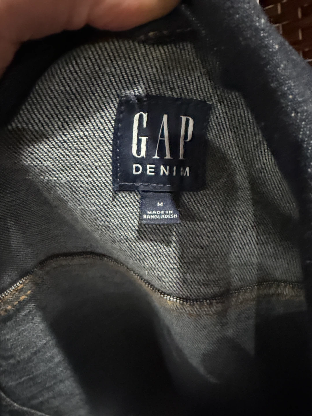 GAP Denim Jacket with USA Map Patch - Size Medium - photo 2
