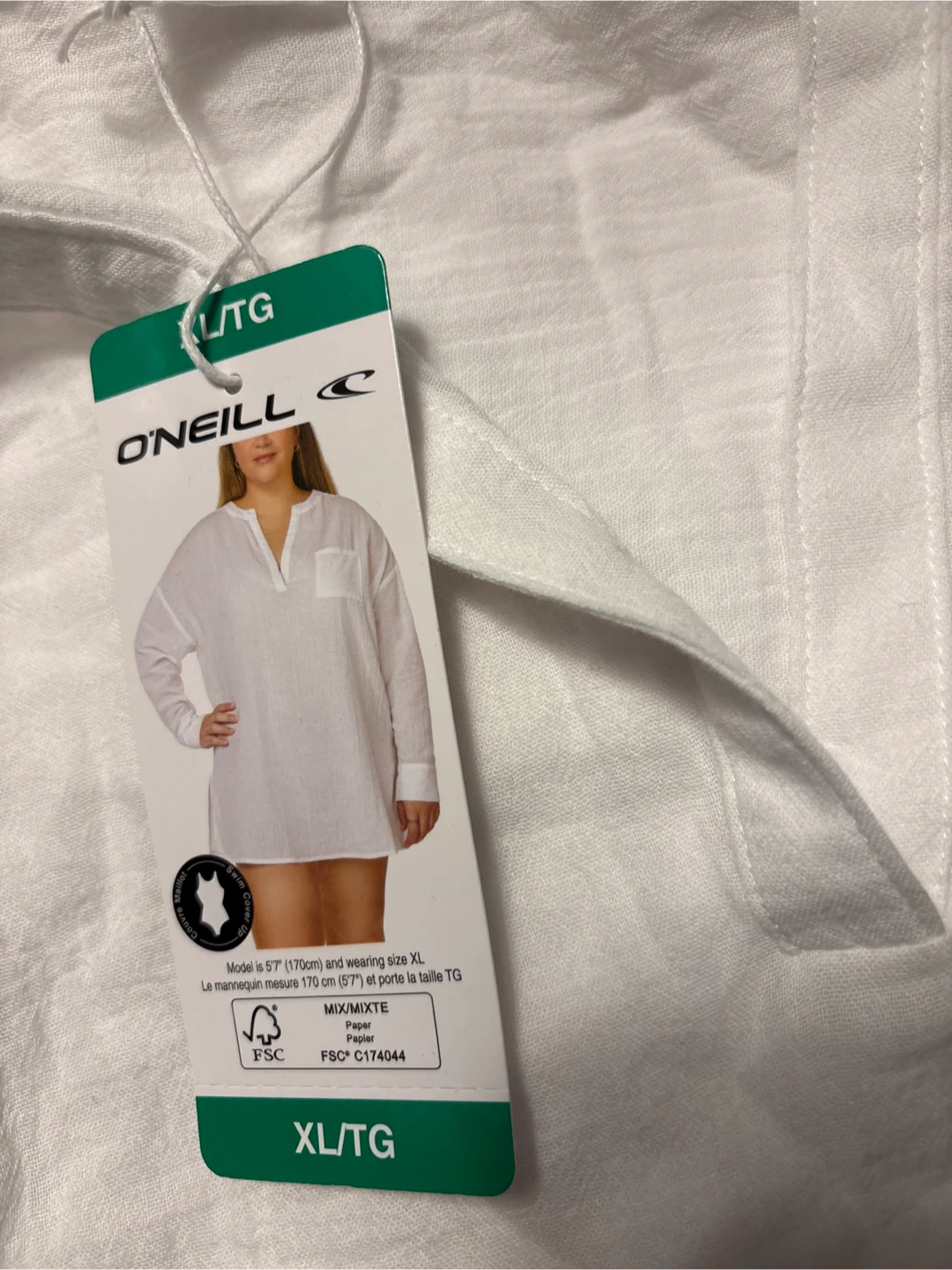 O'Neill White Cover-Up Tunic - XL/TG - photo 2