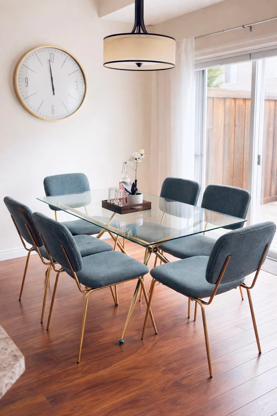 Glass Dining Table with 6 Chairs - photo 2
