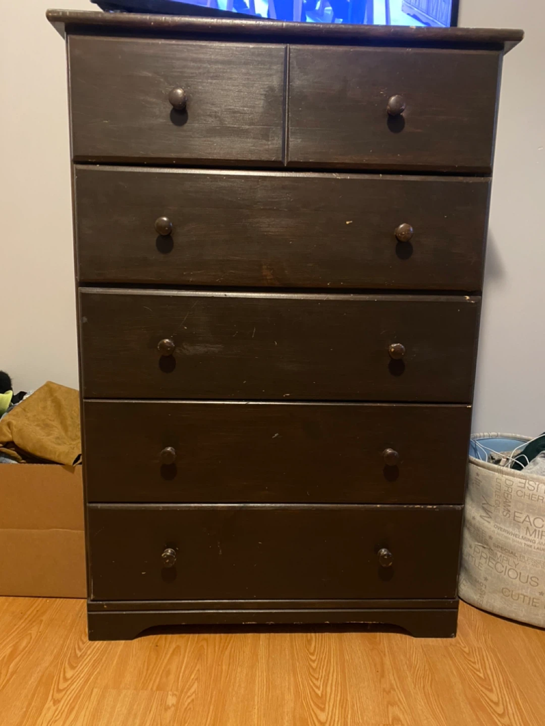 Dark Brown 6-Drawer Dresser