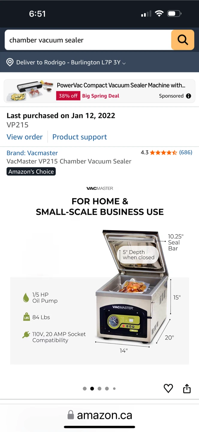 VacMaster VP215 Chamber Vacuum Sealer
