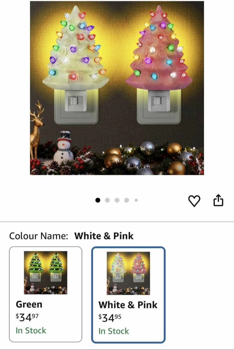 CHRISTMAS TREE NIGHT LIGHTS (Set of 2) - photo 5