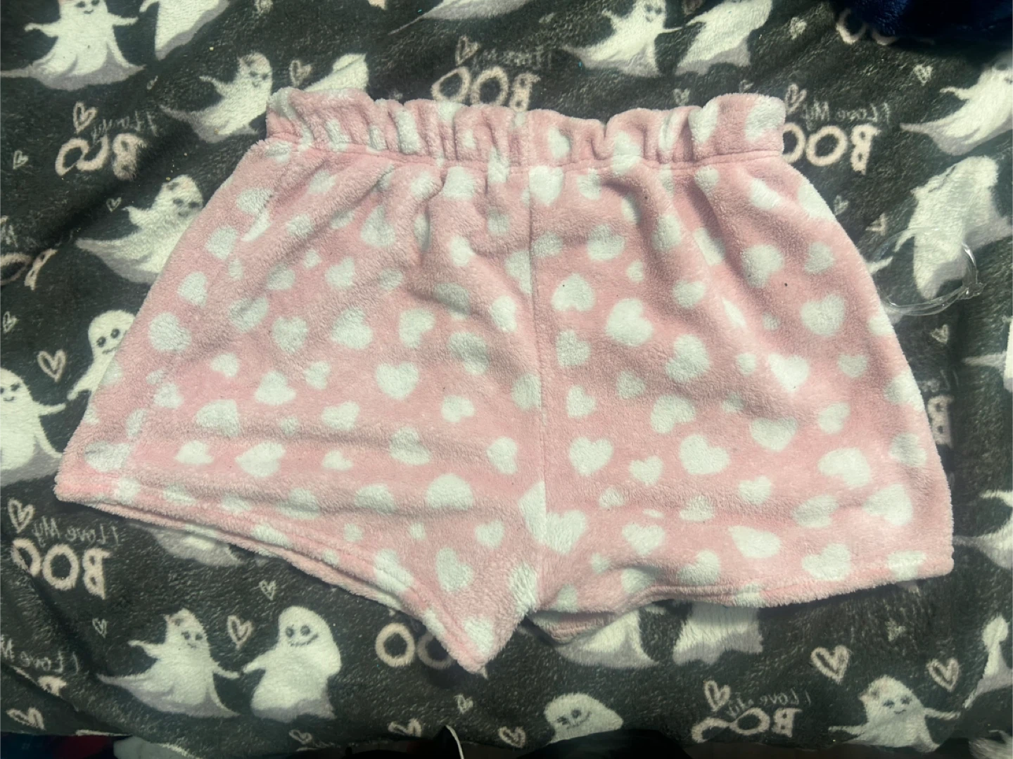 Pink Heart Fleece Pajama Shorts - photo 2