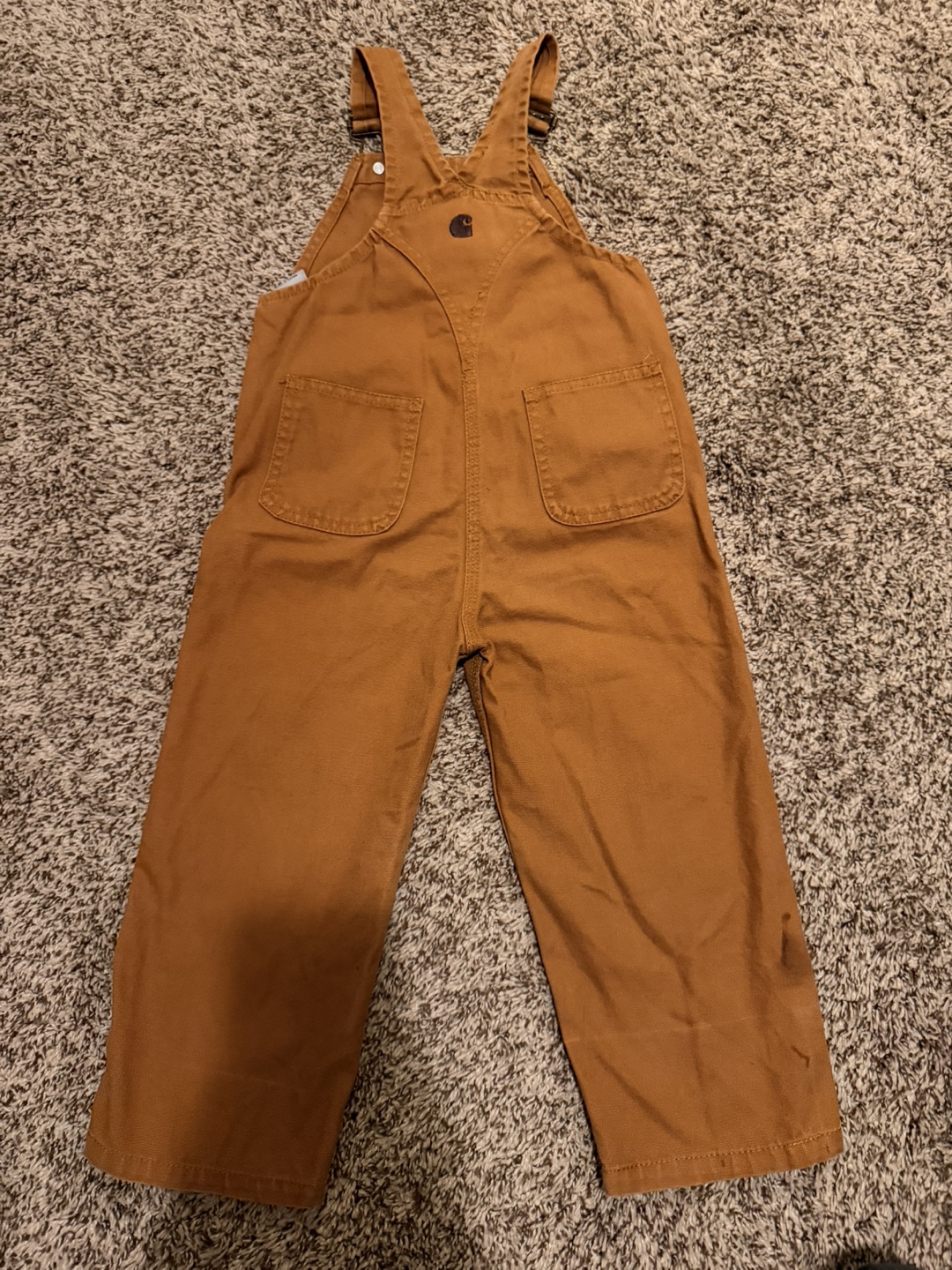 Carhartt Brown Canvas Overalls - Size 3T - photo 2