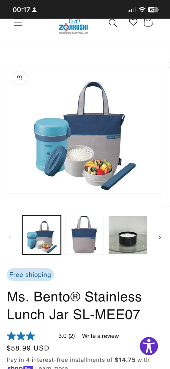 Zojirushi Ms. Bento Stainless Lunch Jar SL-MEE07