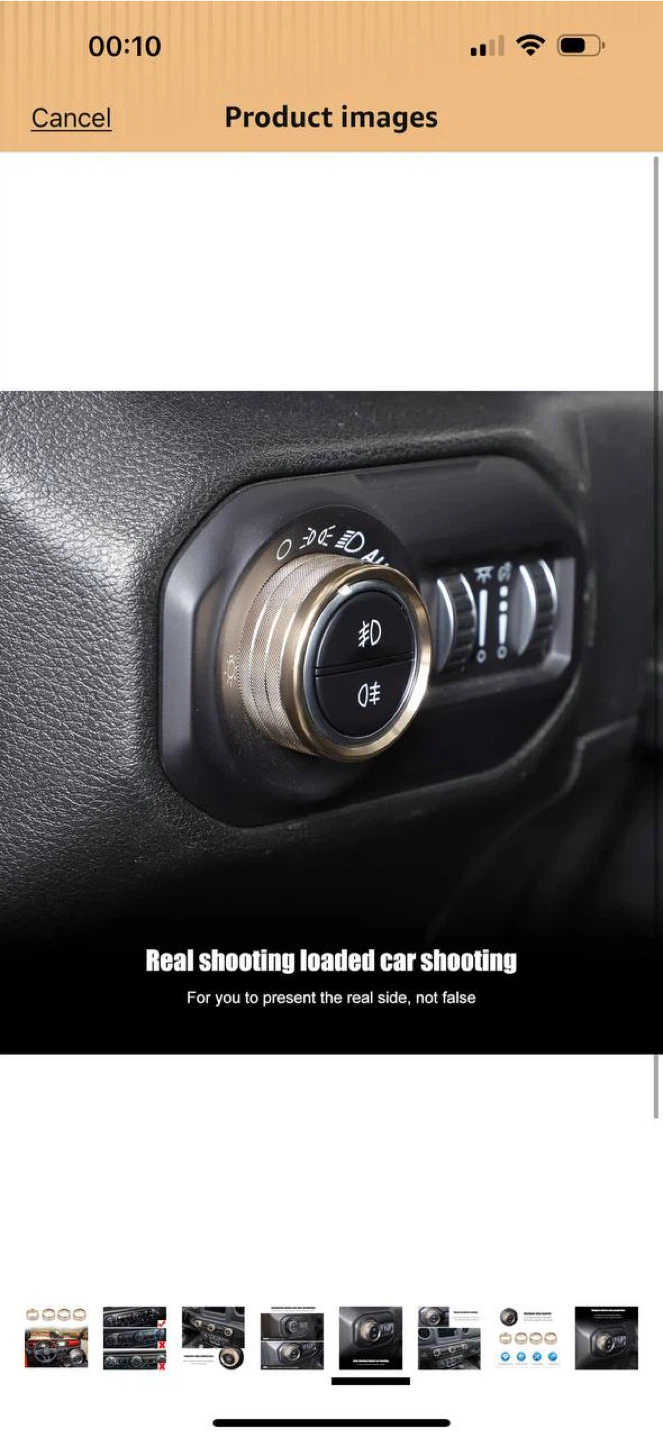JEEP WRANGLER JL INTERIOR KNOB TRIM SET (2018–2026+) 🔥 - photo 5