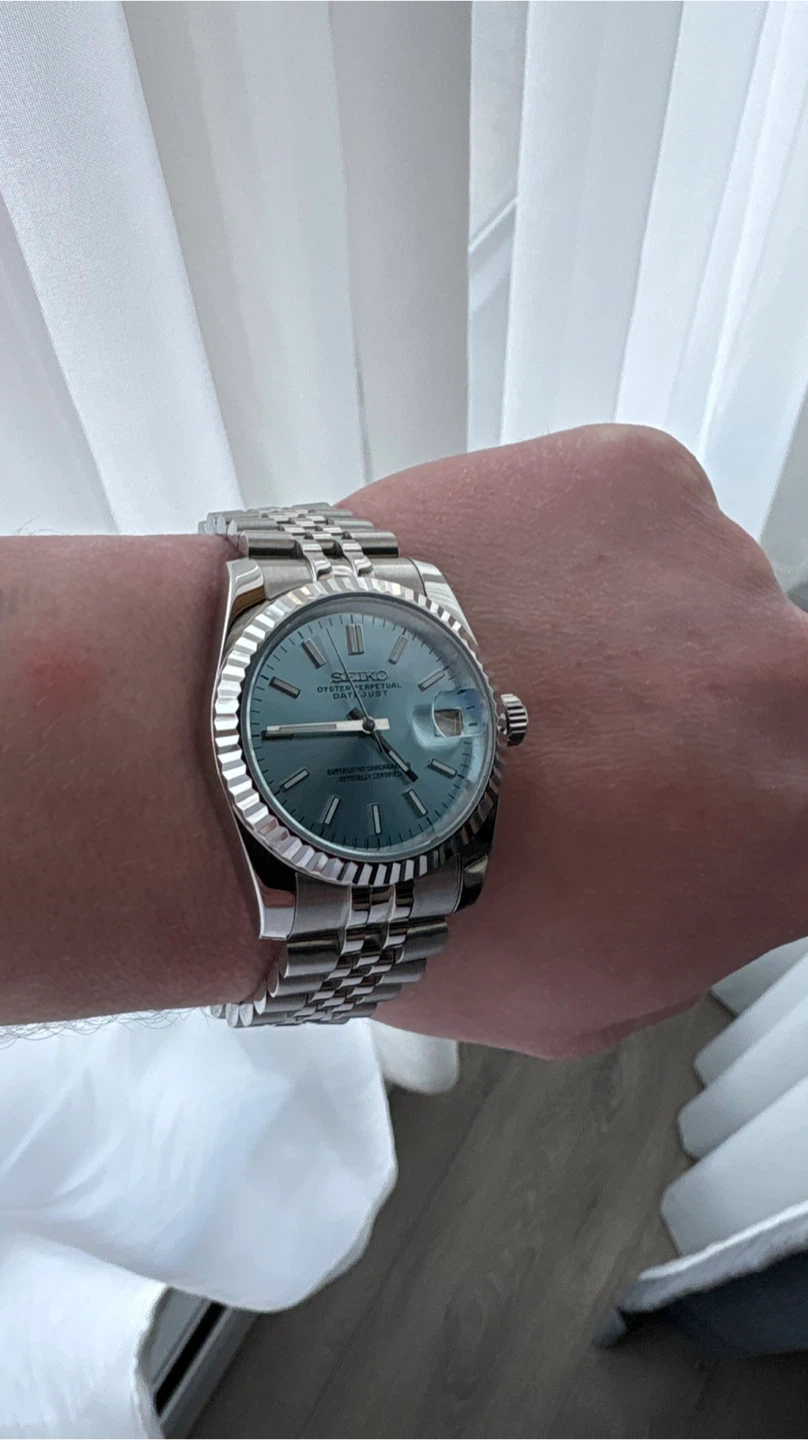 🔥 SEIKO DATEJUST MOD 36MM – ICE BLUE 🔥