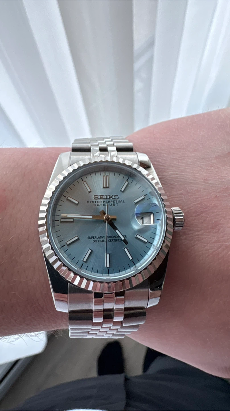 🔥 SEIKO DATEJUST MOD 36MM – ICE BLUE 🔥 - photo 2