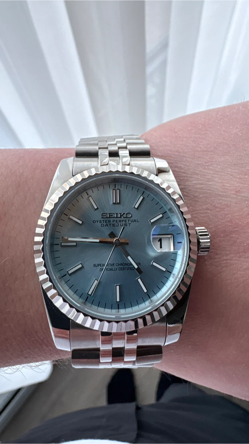 🔥 SEIKO DATEJUST MOD 36MM – ICE BLUE 🔥 - photo 4