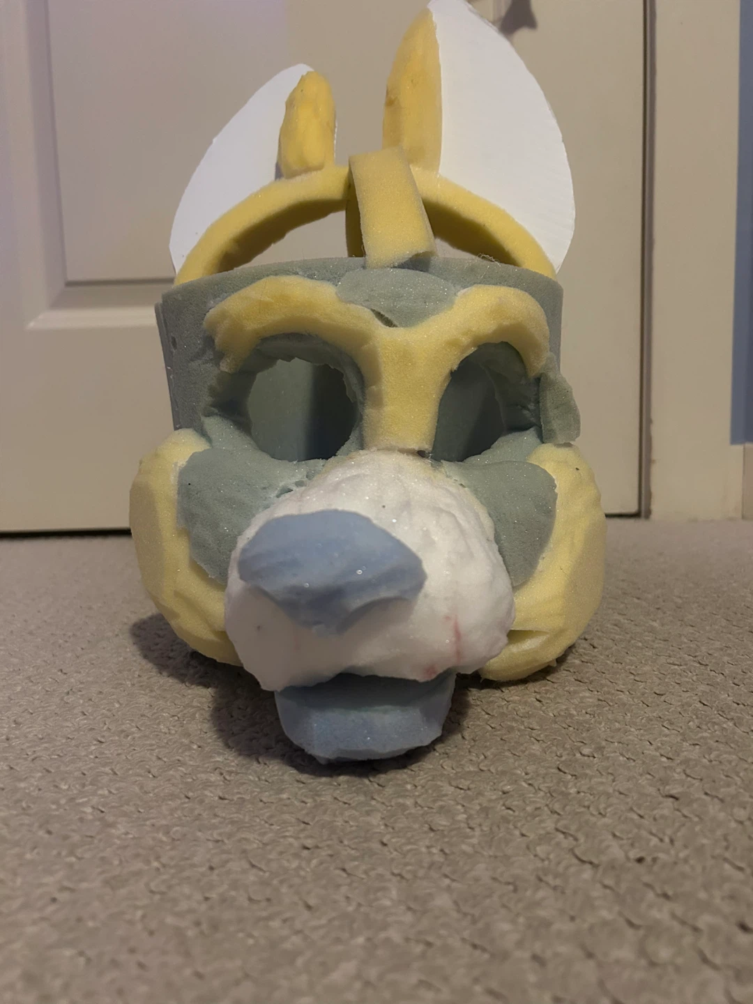 Foam fursuit head base.