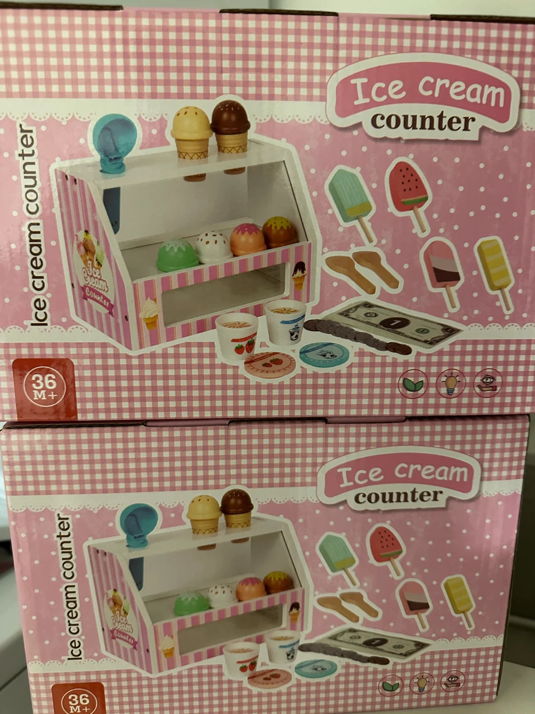 Wooden Ice Cream Counter Toy